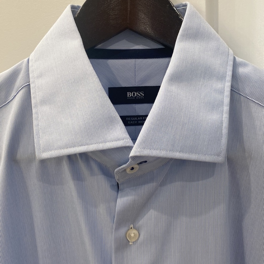 Hugo Boss Light Blue Dress Shirt - Size 16.5
